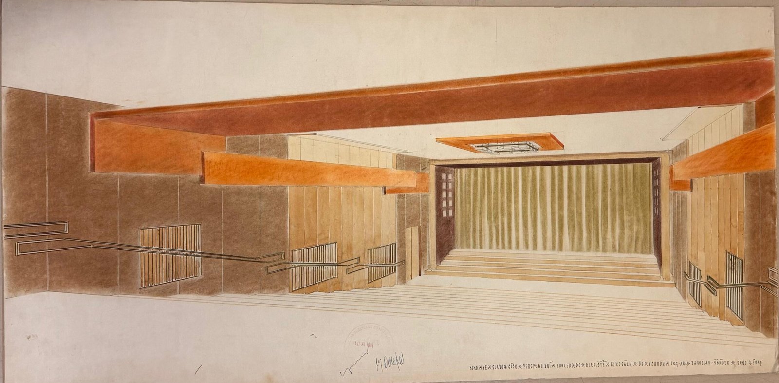 Výkres plánovaného KINA, 1984